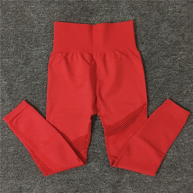 2021 New Dry Sports Wear Slim Stretchy Gym Tights Energy Seamless Leggings Gym Yoga Pants Breathable Sports Running Pants - Virtual Blue Store