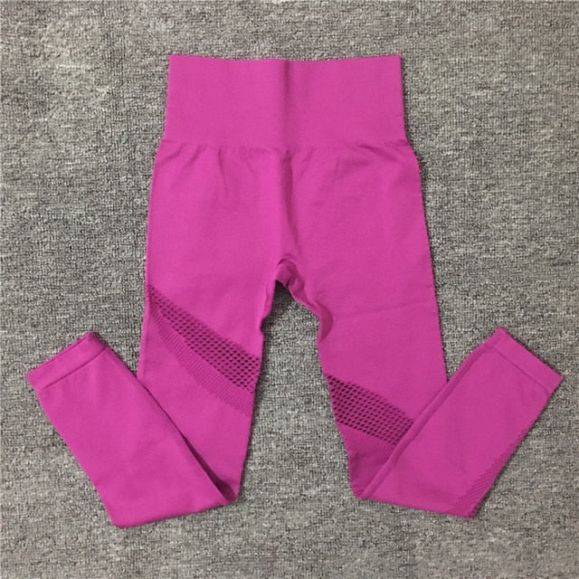 2021 New Dry Sports Wear Slim Stretchy Gym Tights Energy Seamless Leggings Gym Yoga Pants Breathable Sports Running Pants - Virtual Blue Store