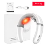 Smart Electric Neck Massager Cervical Pain Relief Heating Compress Magnetic Pulse 4D Health Care Tool Relaxation Physiotherapy - Virtual Blue Store