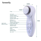 Ultrasonic Facial Massager 7 Colors Led Photon Skin Rejuvenation Light Therapy Face Lift Anti Wrinkle Beauty Device - Virtual Blue Store