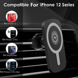 15W Magnetic Wireless Car Charger Mount Stand for iPhone 12 Pro Max Mini Automatic Magnet Air Vent Qi Fast Charging Phone Holder - Virtual Blue Store