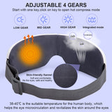USB Bluetooth Eye Massager 10s Heating Electric Eye Mask For Sleep Hot Compress 4 Temperature Adjustable Relieve Eye Care Device - Virtual Blue Store