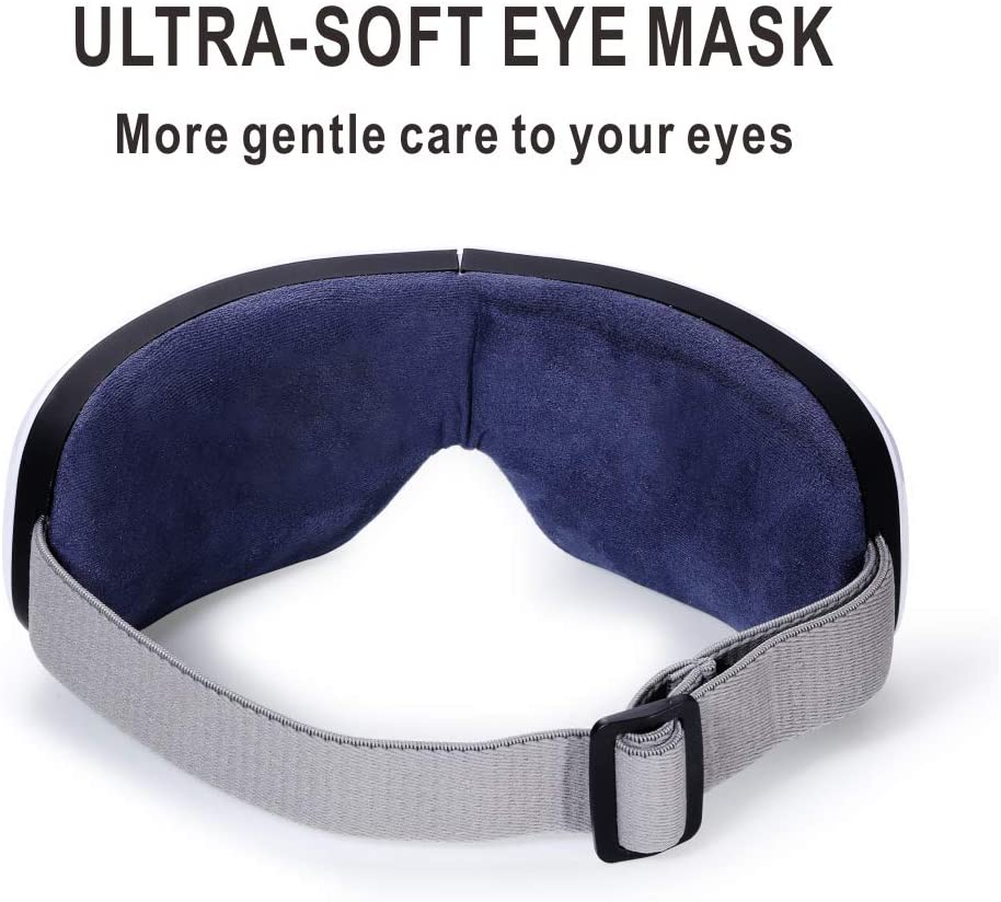 USB Bluetooth Eye Massager 10s Heating Electric Eye Mask For Sleep Hot Compress 4 Temperature Adjustable Relieve Eye Care Device - Virtual Blue Store