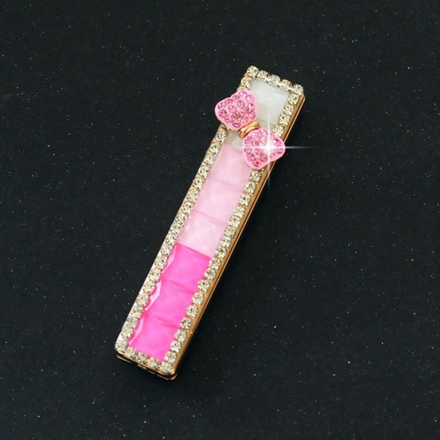 Diamond Cool Electric Lighter Creative Custom Sexy Pink Lighters Smoking Accessories USB Rechargeable Woman Lighter Best Gift - Virtual Blue Store