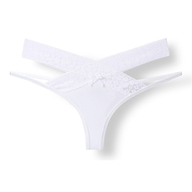 Women Sexy Lace Panties Transparent Low-waist Underpant Hollow Out Thong Female Seamless G-string Underwear Lingerie - Virtual Blue Store
