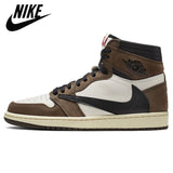 Authentic Original Air Jordan 1 High OG Bio Hack AJ1 Travis Scott Men Shoes Women Basketball Sneakers UNC Twist