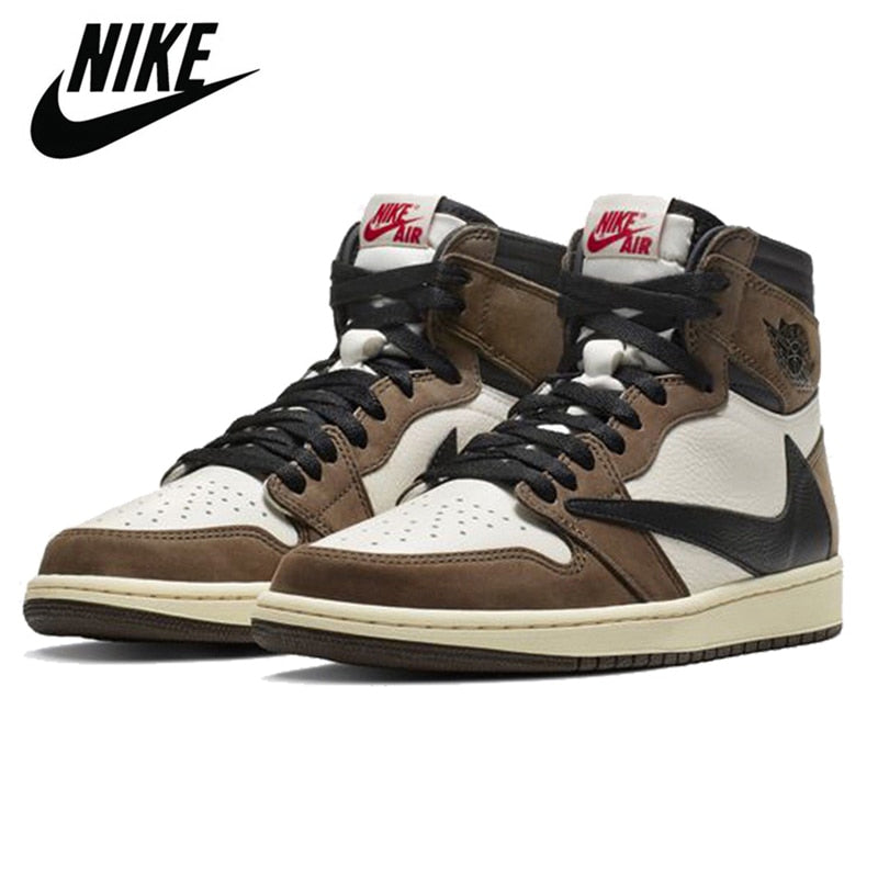 Authentic Original Air Jordan 1 High OG Bio Hack AJ1 Travis Scott Men Shoes Women Basketball Sneakers UNC Twist - Virtual Blue Store