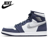 Authentic Original Air Jordan 1 High OG Bio Hack AJ1 Travis Scott Men Shoes Women Basketball Sneakers UNC Twist - Virtual Blue Store