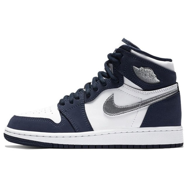 Original Athletic Air Jordan 1 Middle Cut Men's and Women's Basketball Shoes Size 36-45 CU2803-200  #4 - Virtual Blue Store
