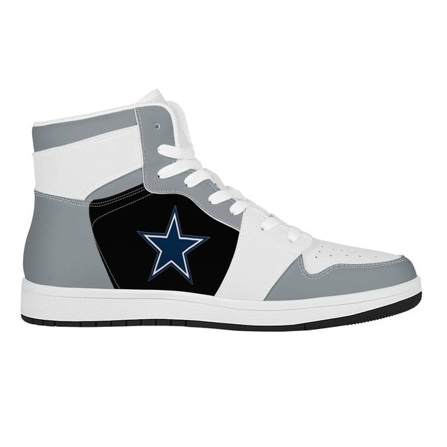 CHNNFC Men's High-top Fashion Leather Sneakers and Ankle Boots PICK YOUR TEAM! - Virtual Blue Store