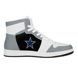CHNNFC Men's High-top Fashion Leather Sneakers and Ankle Boots PICK YOUR TEAM! - Virtual Blue Store