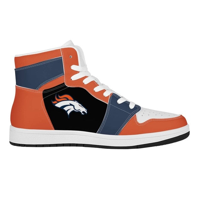 CHNNFC Men's High-top Fashion Leather Sneakers and Ankle Boots PICK YOUR TEAM! - Virtual Blue Store