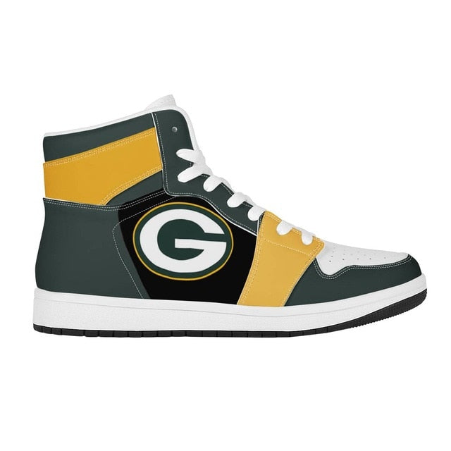 CHNNFC Men's High-top Fashion Leather Sneakers and Ankle Boots PICK YOUR TEAM! - Virtual Blue Store