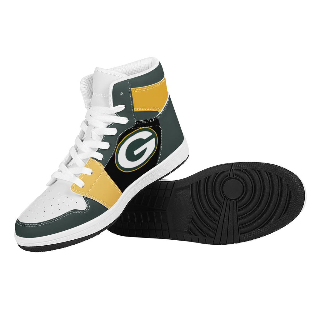 CHNNFC Men's High-top Fashion Leather Sneakers and Ankle Boots PICK YOUR TEAM! - Virtual Blue Store