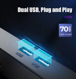 Gaming RGB Laptop Cooler For Laptop 12-18 Inch Six Fans LCD Screen Laptop Cooling Pad Adjustable Notebook Stand Two USB Port