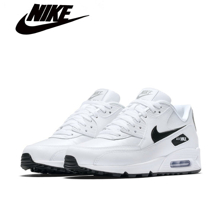 NIKE-Men Women Camouflage Sports Shoes Cushioned Chunky Sole Lace Up Sports Shoes Outdoor AIR MAX 90 - Virtual Blue Store