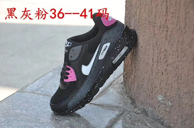 NIKE-Men Women Camouflage Sports Shoes Cushioned Chunky Sole Lace Up Sports Shoes Outdoor AIR MAX 90 - Virtual Blue Store