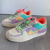 SCHNIKE-air force 1 shadow AF1 Original women Skateboard Shoes Outdoor Red yellow Fashion Sports Sneakers Eur 36-40 - Virtual Blue Store