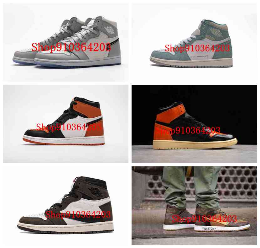 New 1 high OG basketball shoes 1 Royal black toe pine green black court purple white UnC patent designer shoes for men and women - Virtual Blue Store