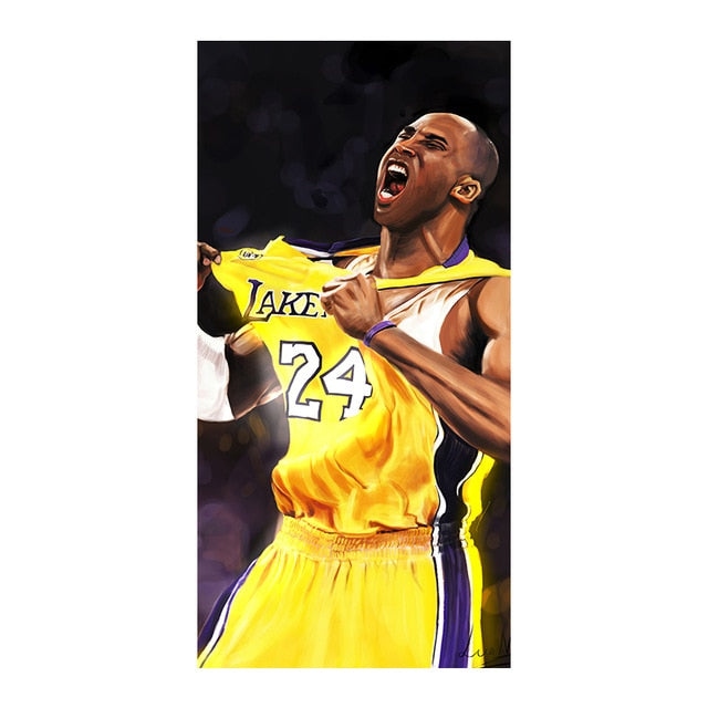 Kobe Bryant LeBron James Michael Jordan Basketball Stars Canvas Painting Wall Art Pictures Prints and Posters Living Room Decor - Virtual Blue Store