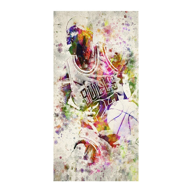 Kobe Bryant LeBron James Michael Jordan Basketball Stars Canvas Painting Wall Art Pictures Prints and Posters Living Room Decor - Virtual Blue Store