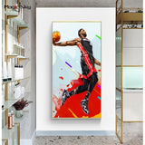 Kobe Bryant LeBron James Michael Jordan Basketball Stars Canvas Painting Wall Art Pictures Prints and Posters Living Room Decor - Virtual Blue Store