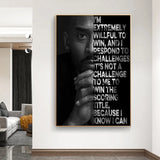 Basketball Inspirational Quotes Canvas Painting Posters and Prints Black White Wall Art Pictures for Living Room Decor - Virtual Blue Store