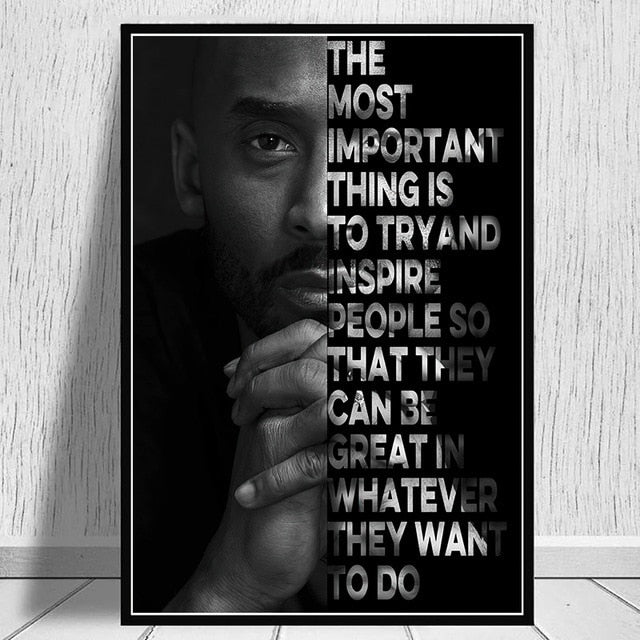 Basketball Inspirational Quotes Canvas Painting Posters and Prints Black White Wall Art Pictures for Living Room Decor - Virtual Blue Store