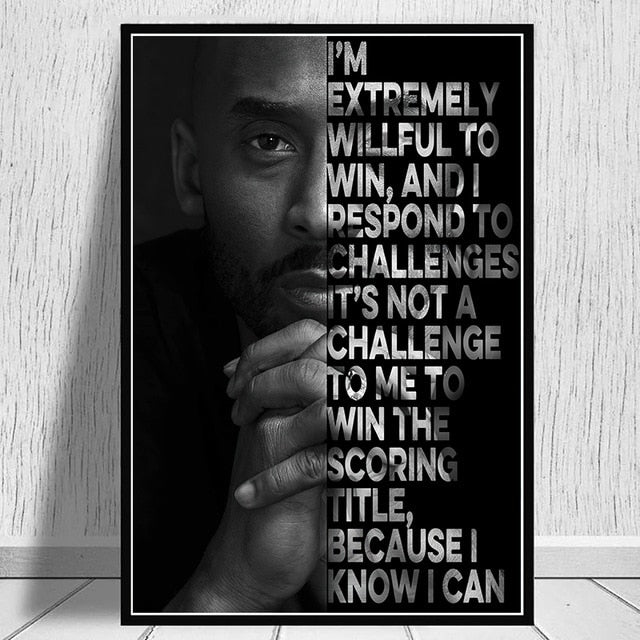 Basketball Inspirational Quotes Canvas Painting Posters and Prints Black White Wall Art Pictures for Living Room Decor - Virtual Blue Store