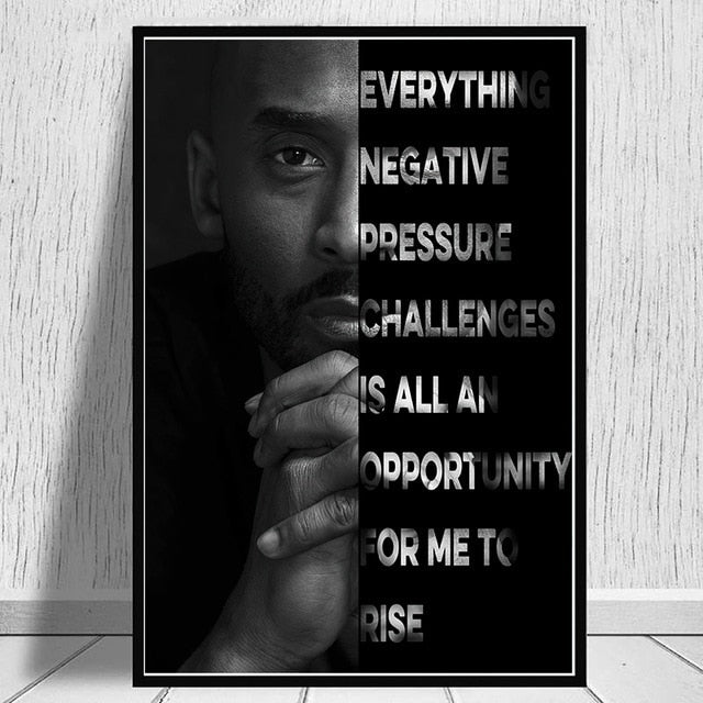 Basketball Inspirational Quotes Canvas Painting Posters and Prints Black White Wall Art Pictures for Living Room Decor - Virtual Blue Store