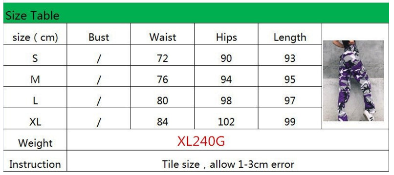 New Women Camo Cargo High Waist Hip Hop Trousers Pants Military Army Combat Camouflage Long Pants Hot Capris - Virtual Blue Store