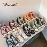2020 Spring Autumn High Top Flats High Quality Classic Women Canvas Shoes Female Athletic Sneakers Women Vulcanized Casual Shoes