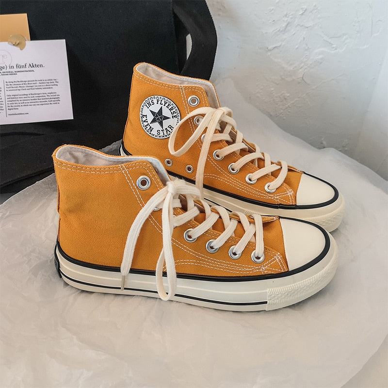 2020 Spring Autumn High Top Flats High Quality Classic Women Canvas Shoes Female Athletic Sneakers Women Vulcanized Casual Shoes - Virtual Blue Store