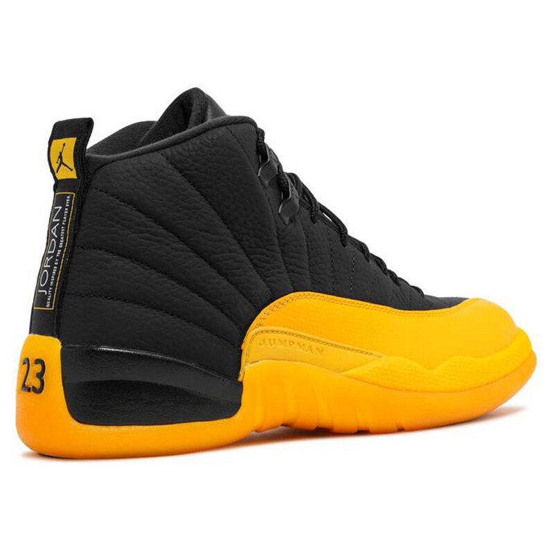 Air Jordan 12 Retro Fashion  Basketball Shoes  UNIVERSITY GOLD REVERSE FLU GAME INDIGO  Outdoor Sports Sneakers Size US 7-13 - Virtual Blue Store