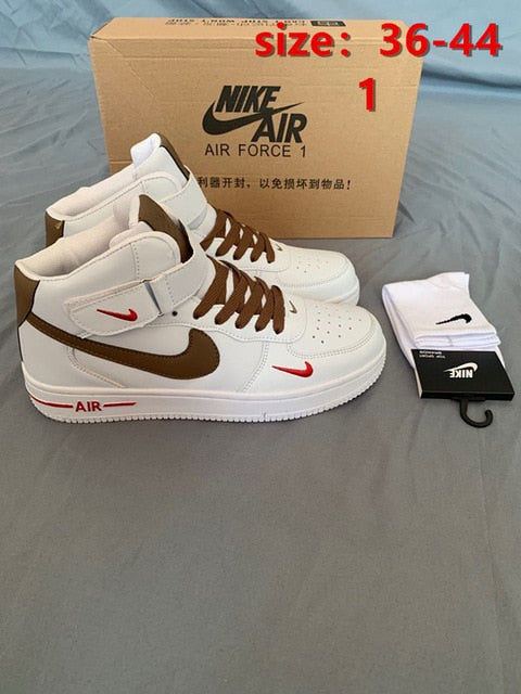 2021 Air Force One high top sneakers women Nike- classic casual sneakers Mens Skateboarding Shoes - Virtual Blue Store