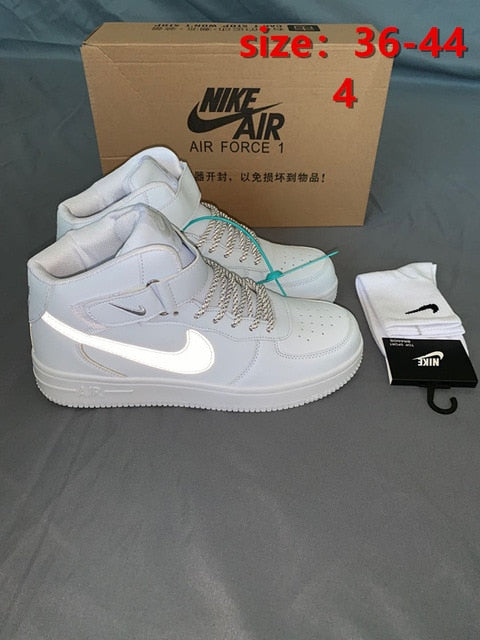 2021 Air Force One high top sneakers women Nike- classic casual sneakers Mens Skateboarding Shoes - Virtual Blue Store