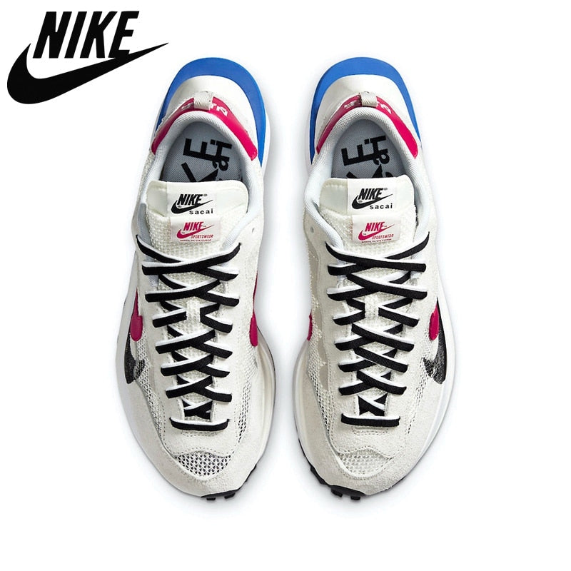 Nike- Authentic Sacai x VaporWaffle Mens Running Shoes Royal Fuchsia String Villain Red Pegasus Vaporfly Shoes Sports Shoes - Virtual Blue Store