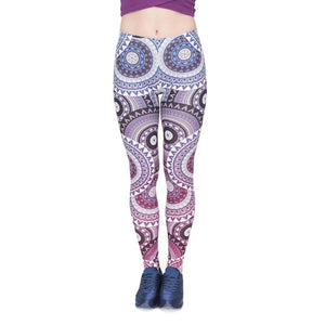 leggins Slim legins stretchy Leggings Fashion Woman Pants Sexy Women Legging Casual Blue streak Printing Fitness - Virtual Blue Store