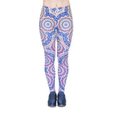 leggins Slim legins stretchy Leggings Fashion Woman Pants Sexy Women Legging Casual Blue streak Printing Fitness - Virtual Blue Store