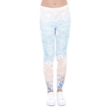 leggins Slim legins stretchy Leggings Fashion Woman Pants Sexy Women Legging Casual Blue streak Printing Fitness - Virtual Blue Store
