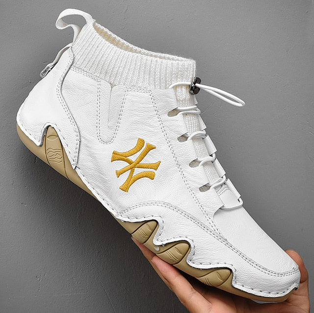 Zemo more Men Shoes Fashion Genuine Leather Loafers Breathable Autumn Comfortable Casual Shoes Outdoor Men Sneakers Shoes - Virtual Blue Store