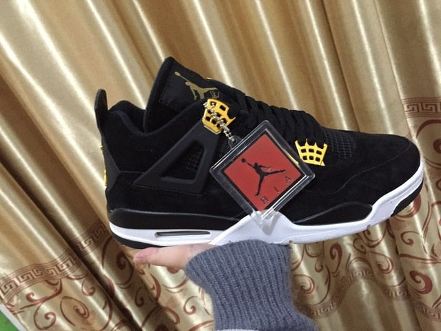 Authentic air jordan retro 4 aj4 comfortable package men's sports basketball shoes Sneakers Women 2021 - Virtual Blue Store