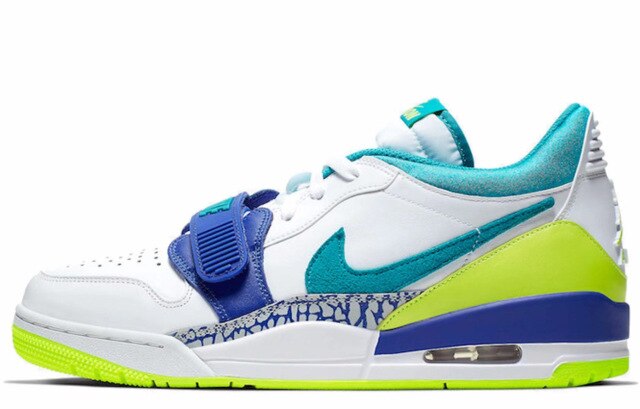 New Air Jordan Legacy AJ312 low-top three-in-one burst crack camouflage army green white gray Chicago sports basketball shoes - Virtual Blue Store