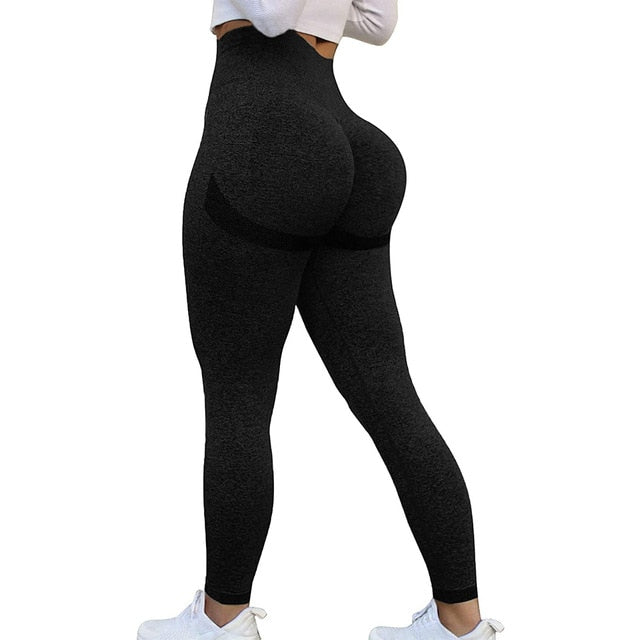 OYS Seamless Workout Leggings for Women with Pockets Scrunch Butt Lifting  Yoga Pants Black at  Women's Clothing store
