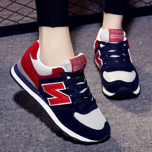 Women Breathable Tennis Sneakers Fashion Genuine Leather Sneakers Men Shoes High Quality Casual Shoes Comfortable Brand - Virtual Blue Store