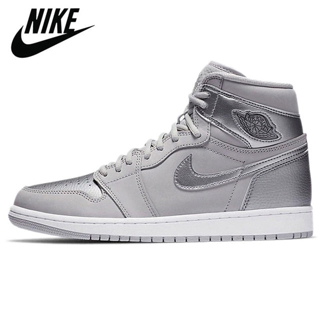Authentic Original  Air Jordan Retro 1 Mid  AJ1 Men Comfortable Shoes Women Basketball Sneakers - Virtual Blue Store