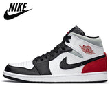 Authentic Original  Air Jordan Retro 1 Mid  AJ1 Men Comfortable Shoes Women Basketball Sneakers - Virtual Blue Store
