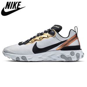 Authentic Original New Arrive React Element 55 Men Shoes Black Volt Black White Bright Green Gold Sports Shoes For Lover - Virtual Blue Store