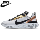 Authentic Original New Arrive React Element 55 Men Shoes Black Volt Black White Bright Green Gold Sports Shoes For Lover - Virtual Blue Store