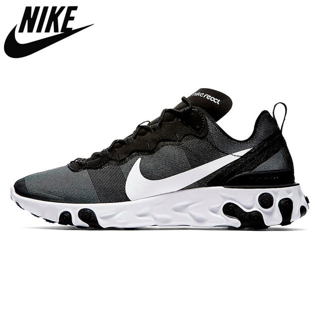Authentic Original New Arrive React Element 55 Men Shoes Black Volt Black White Bright Green Gold Sports Shoes For Lover - Virtual Blue Store